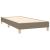 Pat box spring cu saltea, gri taupe, 100x200 cm, textil GartenMobel Dekor