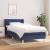 Pat box spring cu saltea, albastru, 100x200 cm, textil GartenMobel Dekor