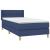 Pat box spring cu saltea, albastru, 100x200 cm, textil GartenMobel Dekor