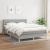 Pat box spring cu saltea, gri deschis, 140x190 cm, textil GartenMobel Dekor