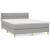 Pat box spring cu saltea, gri deschis, 140x190 cm, textil GartenMobel Dekor
