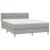 Pat box spring cu saltea, gri deschis, 140x190 cm, textil GartenMobel Dekor