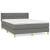 Pat box spring cu saltea, gri închis, 140x190 cm, textil GartenMobel Dekor