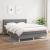 Pat box spring cu saltea, gri închis, 140x190 cm, textil GartenMobel Dekor