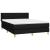 Pat box spring cu saltea, negru, 140x190 cm, textil GartenMobel Dekor