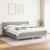 Pat continental cu saltea, gri deschis, 160x200 cm, textil GartenMobel Dekor