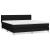 Pat box spring cu saltea, negru, 160x200 cm, textil GartenMobel Dekor