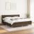 Pat box spring cu saltea, maro închis, 160x200 cm, textil GartenMobel Dekor