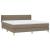 Pat box spring cu saltea, gri taupe, 160x200 cm material textil GartenMobel Dekor