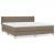 Pat box spring cu saltea, gri taupe, 160x200 cm material textil GartenMobel Dekor