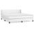 Pat box spring cu saltea, alb, 160x200 cm, piele ecologică GartenMobel Dekor