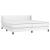 Pat box spring cu saltea, alb, 200x200 cm, piele ecologică GartenMobel Dekor