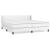 Pat box spring cu saltea, alb, 200x200 cm, piele ecologică GartenMobel Dekor