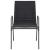 Scaune de grădină stivuibile, 2 buc., negru, oțel & textilenă GartenMobel Dekor