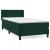 Pat box spring cu saltea, verde închis, 90x190 cm, catifea GartenMobel Dekor