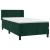 Pat box spring cu saltea, verde închis, 90x190 cm, catifea GartenMobel Dekor