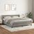 Pat box spring cu saltea, gri deschis, 160x200 cm, catifea GartenMobel Dekor
