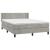 Pat box spring cu saltea, gri deschis, 140x190 cm, catifea GartenMobel Dekor