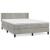 Pat box spring cu saltea, gri deschis, 140x190 cm, catifea GartenMobel Dekor
