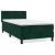 Pat box spring cu saltea, verde închis, 90x190 cm, catifea GartenMobel Dekor