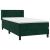 Pat box spring cu saltea, verde închis, 90x190 cm, catifea GartenMobel Dekor