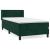 Pat box spring cu saltea, verde închis, 90x190 cm, catifea GartenMobel Dekor