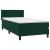 Pat box spring cu saltea, verde închis, 90x200 cm, catifea GartenMobel Dekor