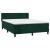 Pat box spring cu saltea, verde închis, 140x190 cm, catifea GartenMobel Dekor