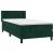 Pat box spring cu saltea, verde închis, 90x190 cm, catifea GartenMobel Dekor