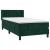 Pat box spring cu saltea, verde închis, 90x200 cm, catifea GartenMobel Dekor