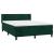 Pat box spring cu saltea, verde închis, 140x190 cm, catifea GartenMobel Dekor