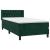 Pat box spring cu saltea, verde închis, 90x190 cm, catifea GartenMobel Dekor