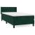 Pat box spring cu saltea, verde închis, 90x190 cm, catifea GartenMobel Dekor