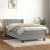 Pat box spring cu saltea, gri deschis, 90x200 cm, catifea GartenMobel Dekor