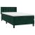Pat box spring cu saltea, verde închis, 90x200 cm, catifea GartenMobel Dekor