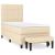 Pat box spring cu saltea, crem, 90x190 cm, textil GartenMobel Dekor