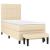Pat box spring cu saltea, crem, 90x190 cm, textil GartenMobel Dekor