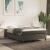 Pat box spring cu saltea, gri închis, 140x190 cm, catifea GartenMobel Dekor