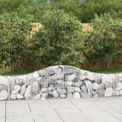 Coșuri gabion arcuite 4 buc, 200x30x40/60 cm, fier galvanizat GartenMobel Dekor