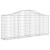Coșuri gabion arcuite 2 buc, 200x30x80/100cm, fier galvanizat GartenMobel Dekor