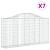 Coșuri gabion arcuite 7 buc, 200x30x100/120 cm fier galvanizat GartenMobel Dekor