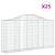 Coșuri gabion arcuite 25 buc, 200x30x100/120 cm fier galvanizat GartenMobel Dekor
