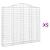 Coșuri gabion arcuite 5 buc, 200x30x180/200cm, fier galvanizat GartenMobel Dekor