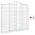 Coșuri gabion arcuite 11 buc, 200x30x180/200cm, fier galvanizat GartenMobel Dekor