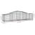 Coșuri gabion arcuite 4 buc, 200x50x40/60 cm, fier galvanizat GartenMobel Dekor