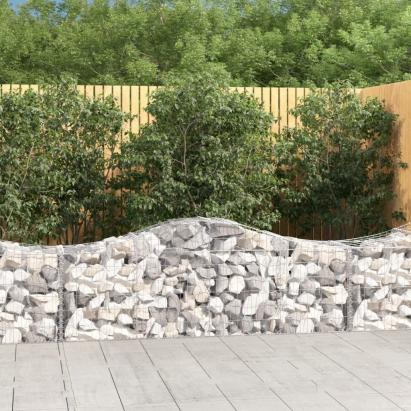 Coșuri gabion arcuite 10 buc, 200x50x60/80 cm, fier galvanizat GartenMobel Dekor