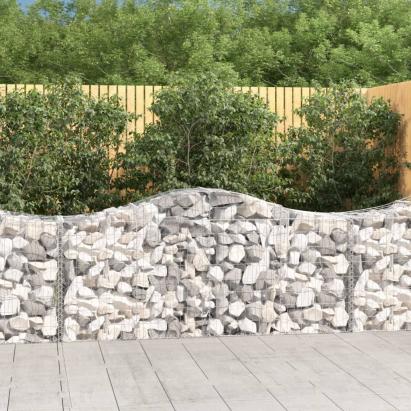 Coșuri gabion arcuite 7 buc, 200x50x80/100 cm, fier galvanizat GartenMobel Dekor