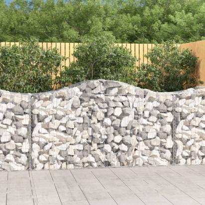 Coșuri gabion arcuite 40 buc, 200x50x100/120cm, fier galvanizat GartenMobel Dekor
