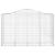 Coșuri gabion arcuite 10 buc, 200x50x120/140 cm,fier galvanizat GartenMobel Dekor