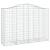 Coșuri gabion arcuite 15 buc, 200x50x140/160cm, fier galvanizat GartenMobel Dekor